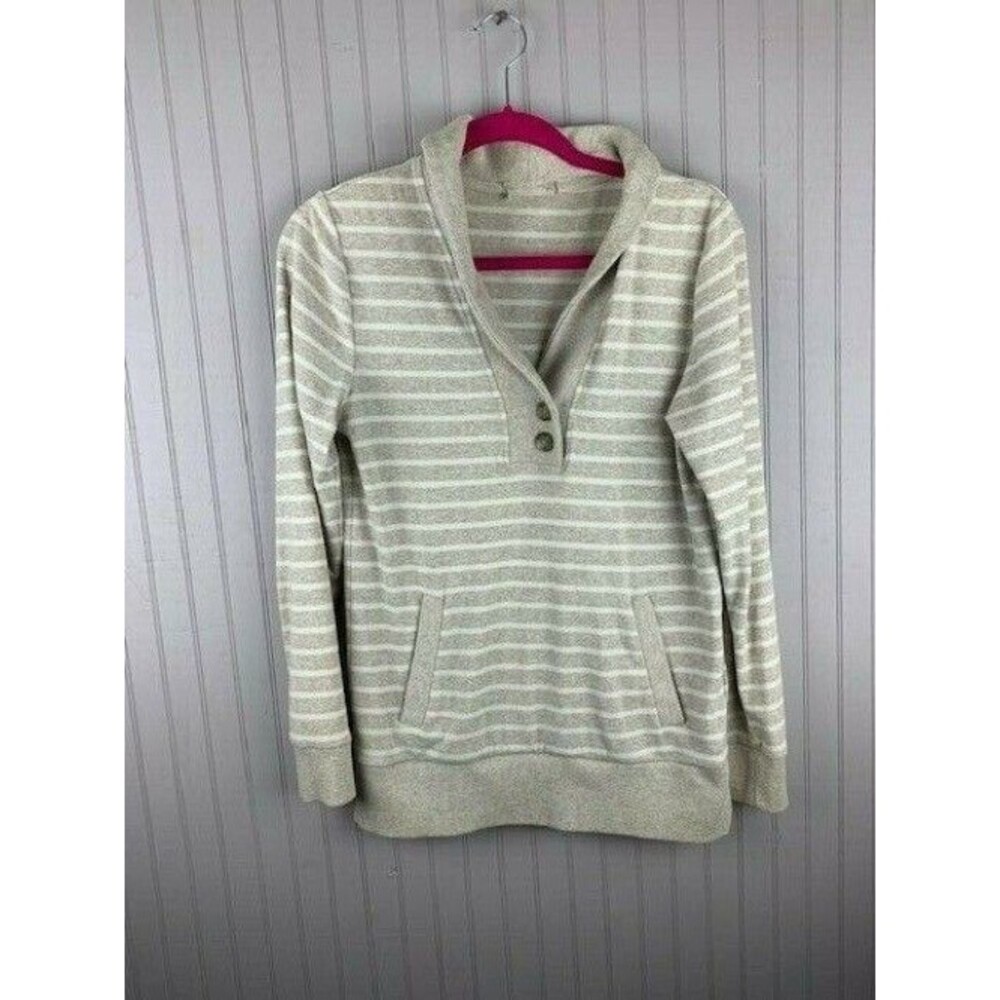 Banana Republic Size Small Womens Sweater Shawl Colar Front Pockets Beige